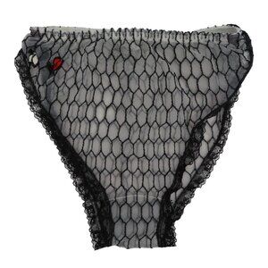 VTG Penneys Gaymode Women Medium Black White Honeycomb Bumblebee Panty Underwear